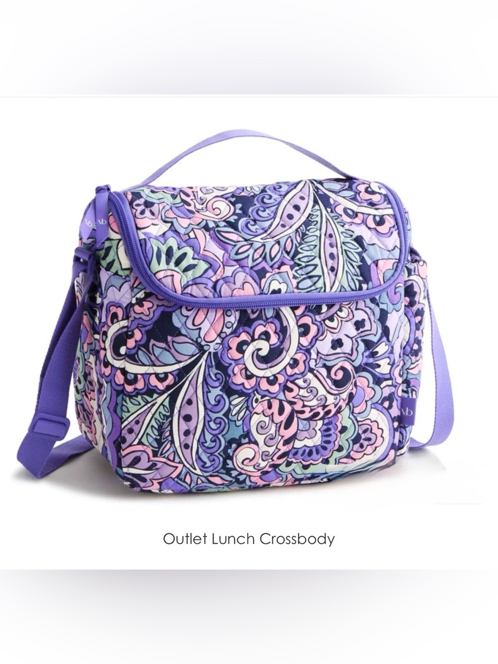 Vera Bradley lunch Crossvody bag in Floral Swirls